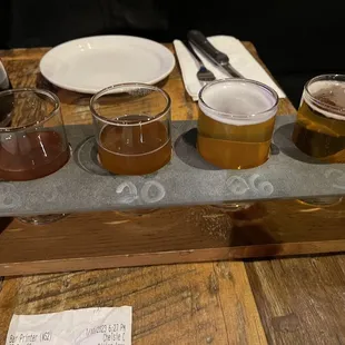 Beer flight.