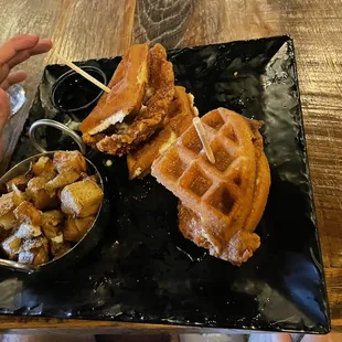 food, waffles