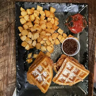 Chicken and Waffles.