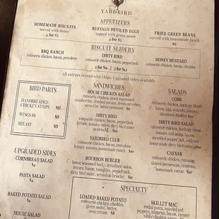 Short, sweet, and to the point menu but still so much to choose from. It&apos;s hard to choose!