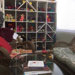 Comfortable place to sit with great reading materials.