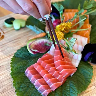 Vegan Sashimi made from Japanese Mountain Potatoes