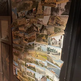 Old postcard collage decor