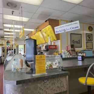 a view of the inside of a restaurant