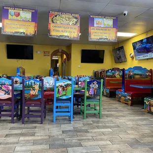 Colorful Dining area