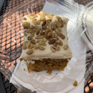 a piece of cake on a plate