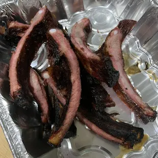 Extremely thin pork ribs.  Very little meat.