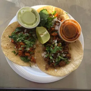 two tacos on a plate