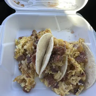 Breakfast tacos kept me till dinner!