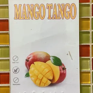 a mango on a mosaic background