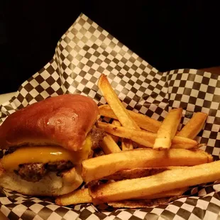 Homemade bun, hand pressed patty and fresh cut fries. Does it get any better?