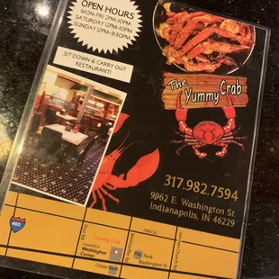 Menu front