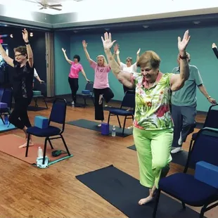 Chair yoga on Tuesday &amp; Thursdays at 9:15am. Fantastic community