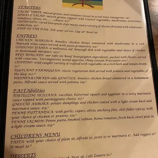 Menu 2/19/23