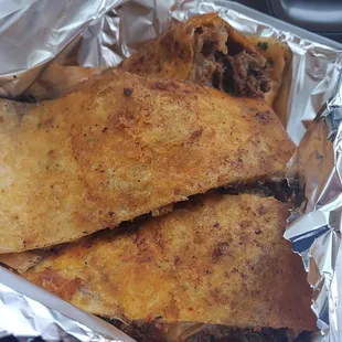 Quesadilla w/ birria ($8) - stuffed full of meat!!!