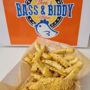 Thea's Fresh Fried Fish and French Fries with our signature seasoning!