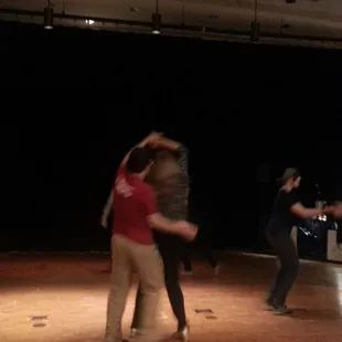 Fun watching friends swing dancing