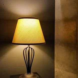 A stylish lamp in the lobby