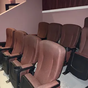 Worn out cloth chairs