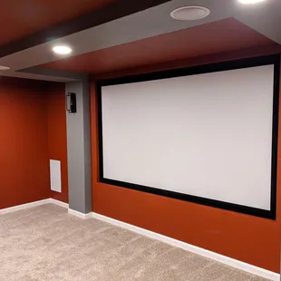 Clean and perfect!  Even the subwoofers can be hidden in the walls!