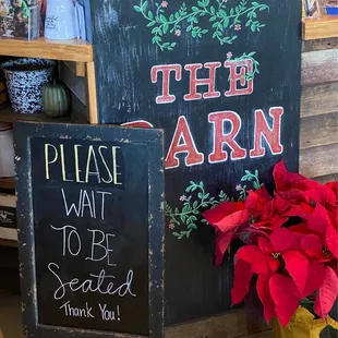 Th Barn check in station