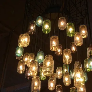 The light fixture...close-up of the jar light &quot;shades&quot;