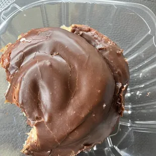 Chocolate covered Cinnamon Roll