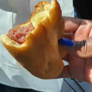 Smoke sausage and pepper jack cheese kolache!