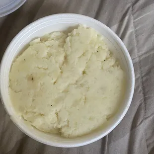 Mashed potatoes no gravy.
