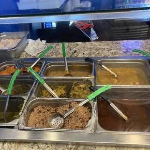 a variety of food items