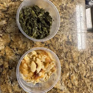 Collard Greens and Macaroni and Cheese