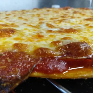 a slice taken out of it