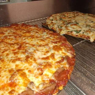 two pizzas