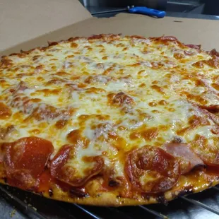 a pizza in a box