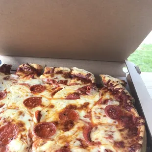 Deep dish pepperoni lovers. Yum yum!
