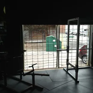 On nice days the garage doors are open. Great breeze!