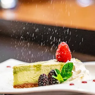 Green tea cheesecake