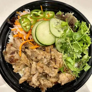 Lemongrass chicken with cilantro lime dressing