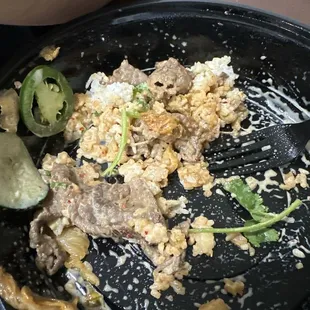 Almost empty Beef Bulgogi Bowl