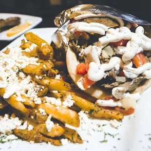 Gyro with Greek fries