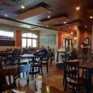 Inside the restaurant.