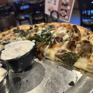 Greek pizza. Sooo delicious!!