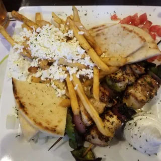 Chicken Souvlaki Platter