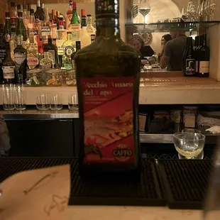 Calabrian amaro, in its red hot version. Vecchio Amaro del Cappo , or as the staff calls it, &apos;Italian fireball&apos;