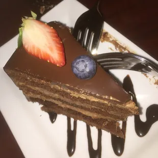 How can one pass on Chocolate mousse cake for dessert???