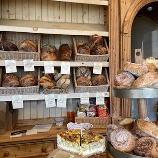 a variety of baked goods