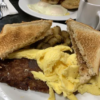 Corned Beef and Hash with 3 Eggs