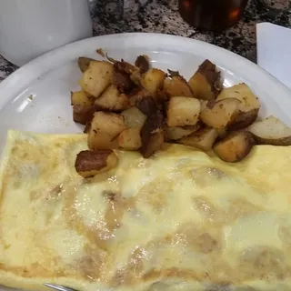 Hot Italian Sausage and Provolone Cheese Omelet