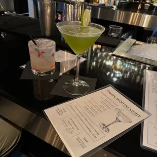 Basil gimlet martini