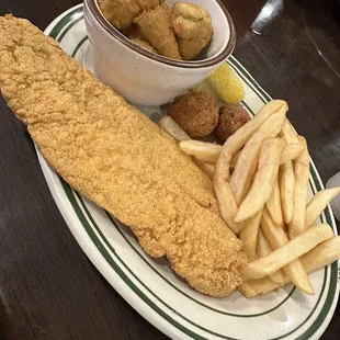 a fish and chips platter